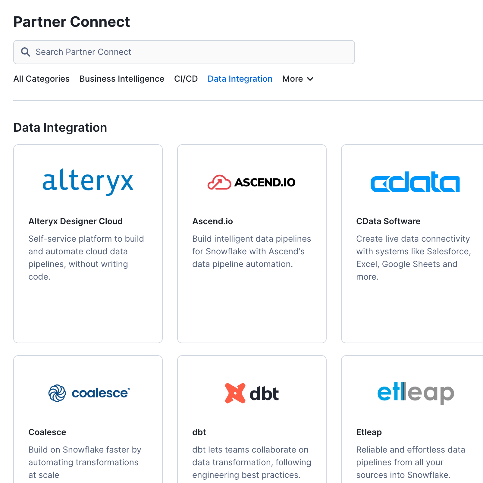Snowflake Partner Connect